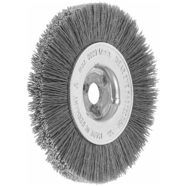 Single-row micro-abrasive wheel brush 0.6 mm, SiC 120 grit 100X12 mm