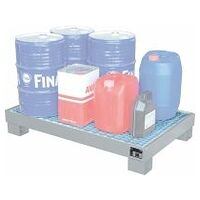 Containment tray for 60 litre drums galvanised with grid
