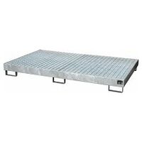 Racking tray galvanised, with grid
