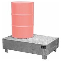 Containment tray for 200 litre drums galvanised with grid