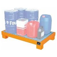 Containment tray for 60 litre drums painted with grid