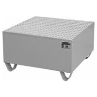Containment tray for 200 litre drums painted with grid
