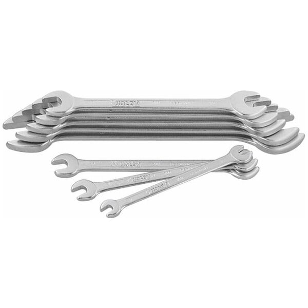 Double open ended spanner set  12