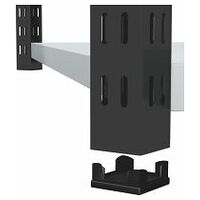 Rack support with plastic base plate, piece