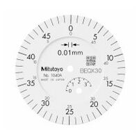 Merilo z merilnikom, končni pokrovček z ušescem, različica ISO 3,5 mm, 0,01 mm