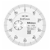 Messuhr, Abschlussdeckel mit Öse, ISO Ausführung Messbolzen auf der Rückseite, 5 mm, 0,01 mm