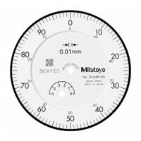 Reloj comparador, tapa plana, versión ISO de una vuelta, cojinete de joya, protegido contra golpes, 0,16 mm, 0,001 mm