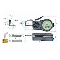 Dispozitiv de măsurare digitală cu palpator pentru măsurători externe 0-10 mm, 0,005 mm
