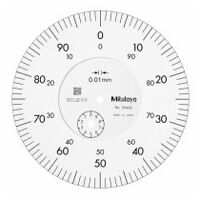Reloj comparador, tapa plana, versión ISO 10 mm, 0,01 mm