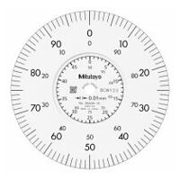 Reloj comparador, tapa con ojal, versión ISO con cojinete de bolas, protegido contra golpes, 80 mm, 0,01 mm