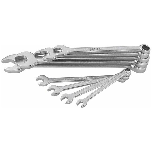 Combination spanner set  chrome-plated