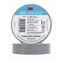 3M™ Temflex™ Vinyl Electrical Tape 165, Grey, 19 mm x 20 m, 100 Rolls/Case