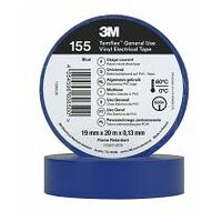 3M™ Temflex™ Vinyl Electrical Tape 155, Blue, 19 mm x 20 m, 100 Rolls/Case