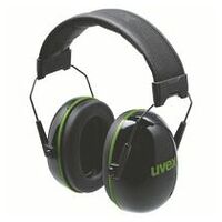 fülvédő uvex K10 fekete/zöld SNR 30 dB