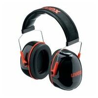 fülvédő uvex K3 fekete/piros SNR 33 dB