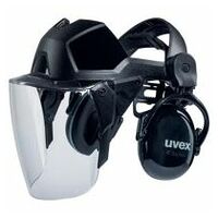uvex Visor Pheos faceguard transparente y orejeras