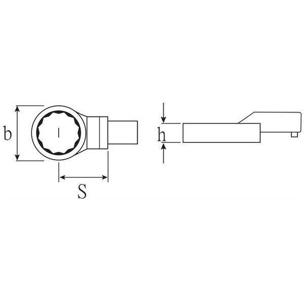 Outil de plug-in d'anneau Porte-outil SW 7/8 ″ 9x12 mm