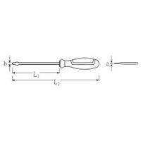 Plochý šroubovák s drážkou DRALL+ 2,0mm x 12mm D.200mm