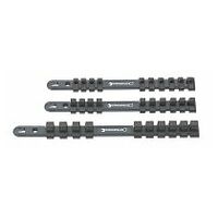 Socket clip rail set 30 Retaining clamps L.315 mm