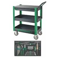 Range of tools in a service trolley No.612/83 ST Drawers 83pcs