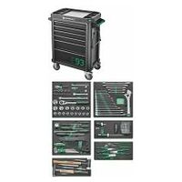 Range of tools with tool trolley No.93/157QR Drawers6 Anthracite, RAL 7016 157pcs