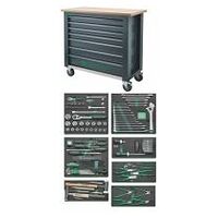 Range of tools with workbench Drawers7 Anthracite, RAL 7016 161pcs