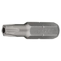 5-Stern Bit ∙ 1/4 Zoll (6,3 mm) Sechskant massiv ∙ Innen 5-Stern Profil mit Zapfen ∙ SW 27H