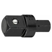 Adapter Square, solid 12.5 mm (1/2 inch) Hexagon, solid 10 mm (3/8 inch)