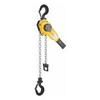 Lever hoist with round steel link chain, Safe working load: 1,6t