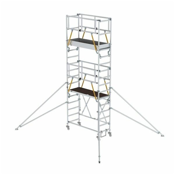 Zložljivi stolp odrov SG 0,75 x 1,80 m s stabilizatorji Višina ploščadi 4,04 m