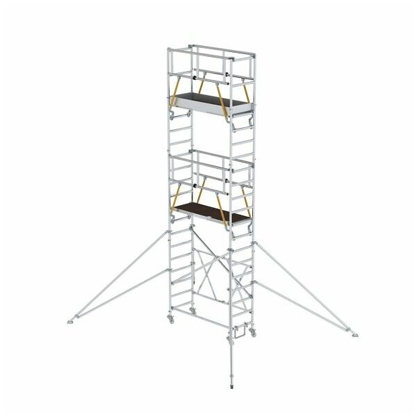 Turn de schelă pliabilă SG 0,75 x 1,80 m cu stabilizatori Înălțimea platformei 5,16 m