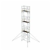 Turn de schelă pliabilă SG 0,75 x 1,80 m cu stabilizatori Înălțimea platformei 7,12 m