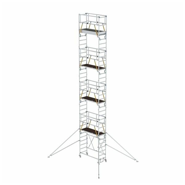 Zložljivi stolp SG 0,75 x 1,80 m s stabilizatorji Višina ploščadi 9,08 m