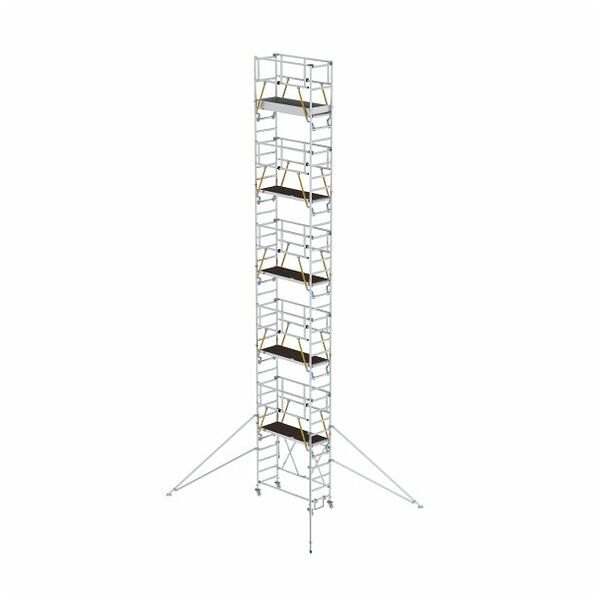 Zložljivi stolp SG 0,75 x 1,80 m s stabilizatorji Višina ploščadi 9,89 m