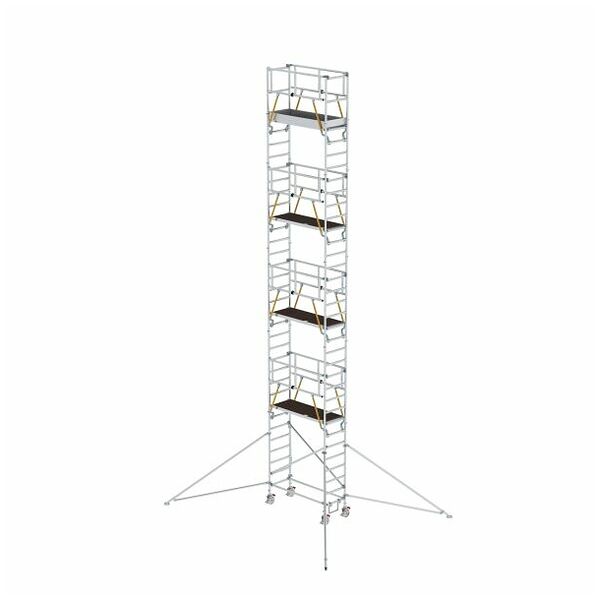 Rolsteiger SG 0,75 x 1,80 m met stabilisatoren Platformhoogte 9,51 m
