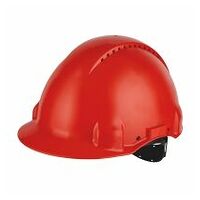 3M™ Hard Hat, Uvicator, Pinlock, Ventilated, Plastic Sweatband, Red, G3000CUV-RD, 20 ea/Case