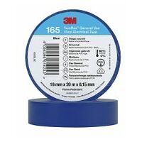 Cinta eléctrica de PVC 3M™ Temflex™ 165, Azul, 19 mm x 20 m