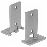 2-piece bracket set, for securing to the floor