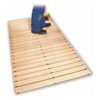 Sicherheits-Holzlaufrost ohne Abschrägung, ohne Anlaufprofil  Breite 80 cm