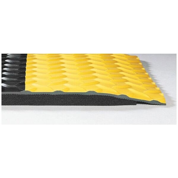 Workplace mat Top width 91 cm black / yellow 150 cm GARANT