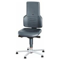 Swivel work chair, integral foam, with glides, low