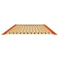 Wooden safety slatting with 2× end profiles across the width on both ends  Width 100 cm