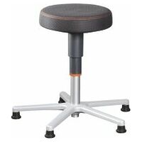 Work stool, fabric cushion, with glides, low