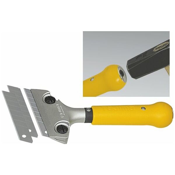 Universal scraper with 3 snap-off blades
