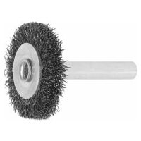 Wheel brush with shank Steel wire 0.20 mm