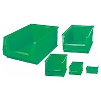 PE open storage bin set  green