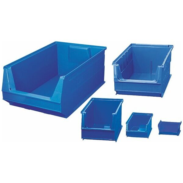 PE open storage bin set  blue