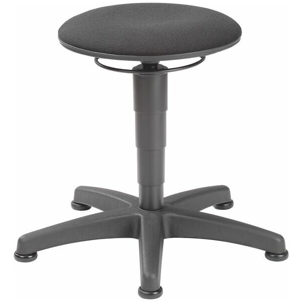 Swivel stool, fabric cushion, with glides