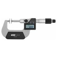 Digital external micrometer with disc anvils 0-25 mm