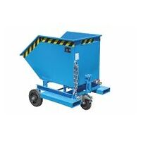 Swarf-bucket truck with perforated plate insert